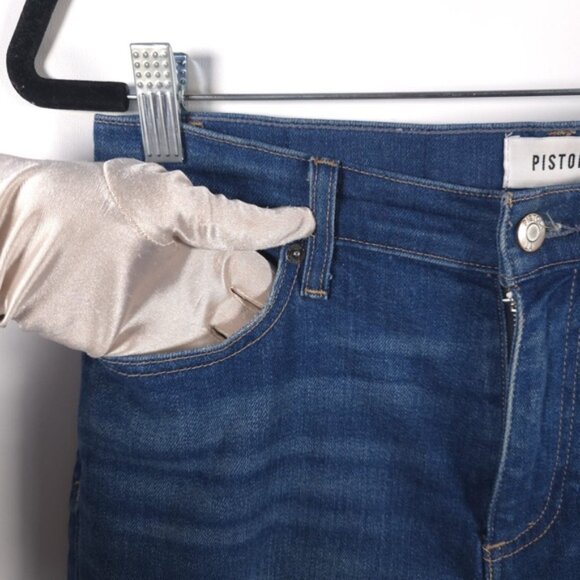 PISTOLA Jeans Raw Hem‎ Skinny High Rise Crop STYLE P6617SSJ-CTL Size 28 - Picture 4 of 12